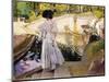 Maria Looking at the Fishes, Granja, 1907-Joaquín Sorolla y Bastida-Mounted Premium Giclee Print