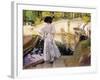 Maria Looking at the Fishes, Granja, 1907-Joaquín Sorolla y Bastida-Framed Giclee Print