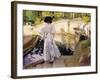 Maria Looking at the Fishes, Granja, 1907-Joaquín Sorolla y Bastida-Framed Giclee Print