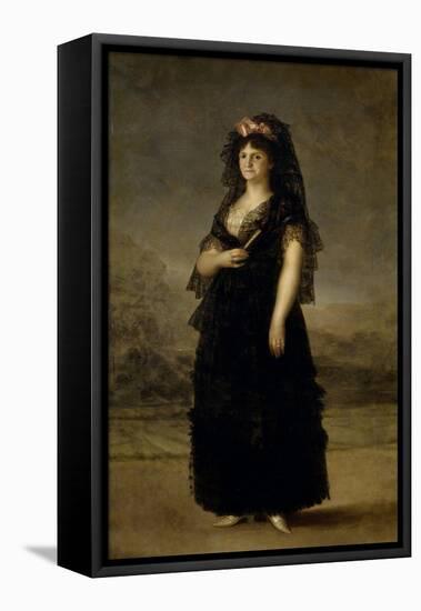 Maria Luisa of Parma with Mantilla, 1799-1800,-Agustín Esteve-Framed Stretched Canvas