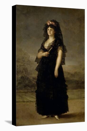 Maria Luisa of Parma with Mantilla, 1799-1800,-Agustín Esteve-Stretched Canvas