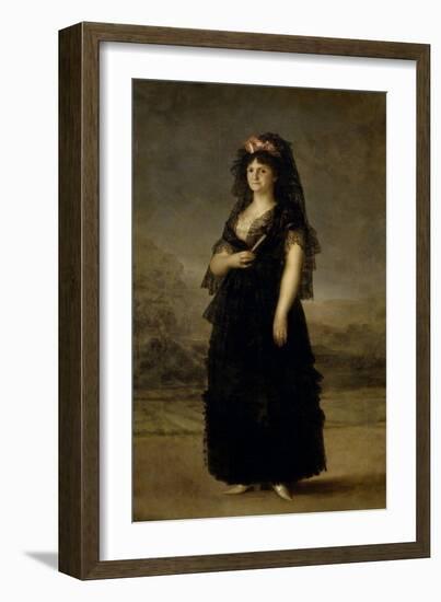 Maria Luisa of Parma with Mantilla, 1799-1800,-Agustín Esteve-Framed Giclee Print