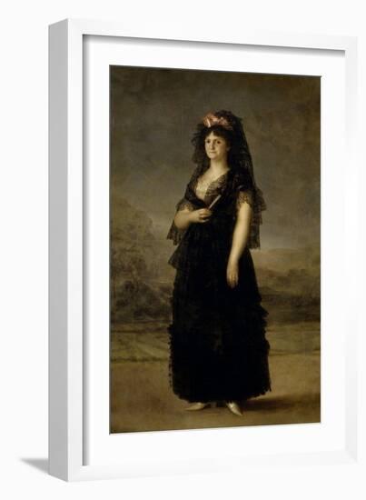 Maria Luisa of Parma with Mantilla, 1799-1800,-Agustín Esteve-Framed Giclee Print