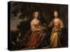 Maria Magdalena and Charlotta Elisabetha, Princesses of Nassau-Willem van Honthorst-Stretched Canvas