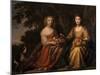 Maria Magdalena and Charlotta Elisabetha, Princesses of Nassau-Willem van Honthorst-Mounted Giclee Print