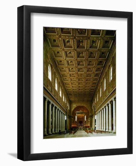 Maria Maggiore, Interior View of Nave Toward Apse-null-Framed Premium Giclee Print