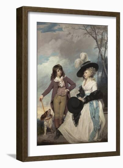 Maria Marow Gideon and Her Brother, William, 1786-87-Sir Joshua Reynolds-Framed Giclee Print
