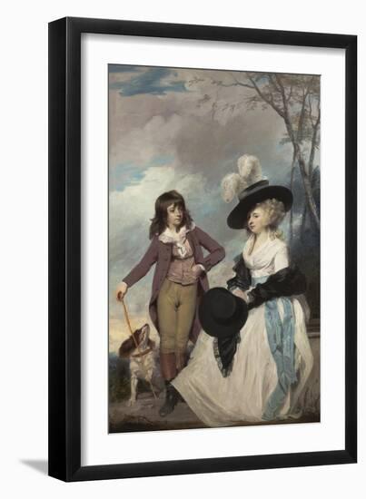 Maria Marow Gideon and Her Brother, William, 1786-87-Sir Joshua Reynolds-Framed Giclee Print