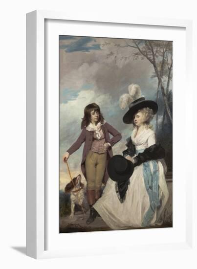 Maria Marow Gideon and Her Brother, William, 1786-87-Sir Joshua Reynolds-Framed Giclee Print