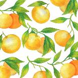 Fresh Tangerines with Green Leaves-Maria Mirnaya-Art Print