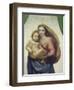 Maria Mit Dem Kind, Sixtinische Madonna, Detail-Raffael-Framed Giclee Print