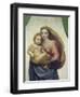 Maria Mit Dem Kind, Sixtinische Madonna, Detail-Raffael-Framed Giclee Print