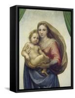 Maria Mit Dem Kind, Sixtinische Madonna, Detail-Raffael-Framed Stretched Canvas