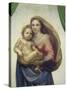 Maria Mit Dem Kind, Sixtinische Madonna, Detail-Raffael-Stretched Canvas