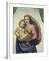 Maria Mit Dem Kind, Sixtinische Madonna, Detail-Raffael-Framed Giclee Print