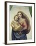 Maria Mit Dem Kind, Sixtinische Madonna, Detail-Raffael-Framed Giclee Print