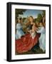 Maria mit Kind und zwei Engeln in einer Landschaft-Jan Provost-Framed Giclee Print