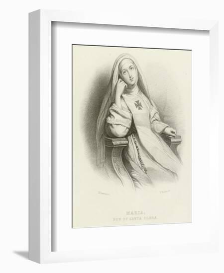 Maria, Nun of Santa Clara-Henri Grevedon-Framed Giclee Print