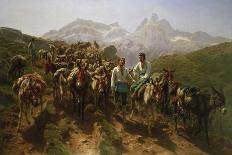 Pack of Deer in Foggy Mountain Landscape, 1875-Maria-Rosa Bonheur-Giclee Print
