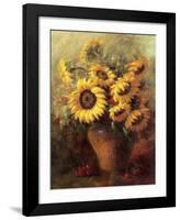 Maria's Sunflowers-Walt-Framed Art Print