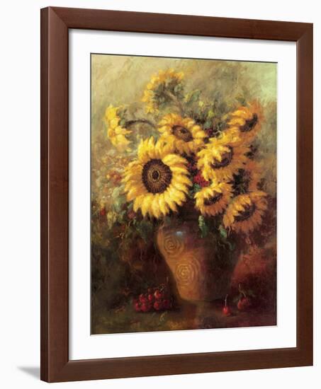 Maria's Sunflowers-Walt-Framed Art Print