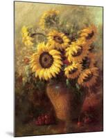 Maria's Sunflowers-Walt-Mounted Art Print