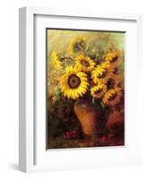 Maria's Sunflowers-Walt-Framed Art Print