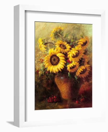 Maria's Sunflowers-Walt-Framed Art Print