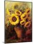 Maria's Sunflowers-Walt-Mounted Art Print