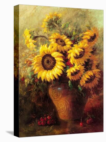Maria's Sunflowers-Walt-Stretched Canvas