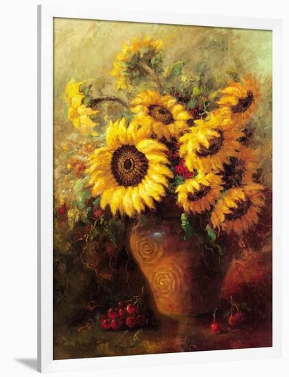 Maria's Sunflowers-Walt-Framed Art Print