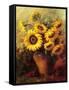 Maria's Sunflowers-Walt-Framed Stretched Canvas