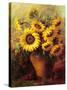 Maria's Sunflowers-Walt-Stretched Canvas