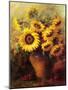 Maria's Sunflowers-Walt-Mounted Art Print