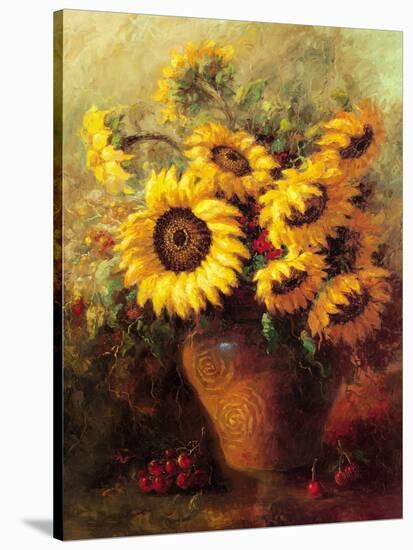 Maria's Sunflowers-Walt-Stretched Canvas