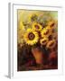 Maria's Sunflowers-Walt-Framed Art Print