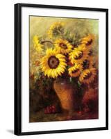 Maria's Sunflowers-Walt-Framed Art Print