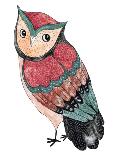 Watercolor Parrot Portrait.-Maria Sem-Art Print