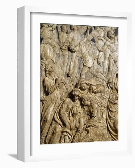 Maria Swooning at Foot of Cross-null-Framed Giclee Print