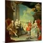 Maria Theresa and Her Husband at the Staircase Leading from the Great Hall of Schloss Schonbrunn-Martin van Meytens-Mounted Giclee Print