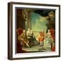 Maria Theresa and Her Husband at the Staircase Leading from the Great Hall of Schloss Schonbrunn-Martin van Meytens-Framed Giclee Print