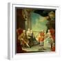 Maria Theresa and Her Husband at the Staircase Leading from the Great Hall of Schloss Schonbrunn-Martin van Meytens-Framed Premium Giclee Print