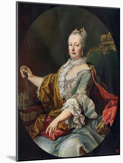 Maria Theresa, Archduchess of Austria and Queen of Hungary and Bohemia-null-Mounted Giclee Print