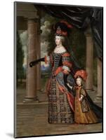 Maria Theresa of Spain with Her Son, the Dauphin, Louis of France-Henri Beaubrun-Mounted Giclee Print