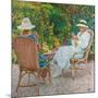 Maria und Elisabeth van Rysselberghe beim Stricken im Garten. Um 1912-Theo van Rysselberghe-Mounted Giclee Print