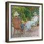 Maria und Elisabeth van Rysselberghe beim Stricken im Garten. Um 1912-Theo van Rysselberghe-Framed Giclee Print