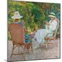 Maria und Elisabeth van Rysselberghe beim Stricken im Garten. Um 1912-Theo van Rysselberghe-Mounted Giclee Print