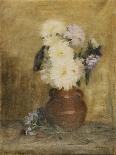 Asters in a Stoneware Jug on a Table-Maria Wiik-Giclee Print