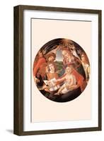 Maria with Christ Child and Five Angels-Sandro Botticelli-Framed Art Print