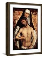 Maria with Dying Christ by Memling-Hans Memling-Framed Art Print